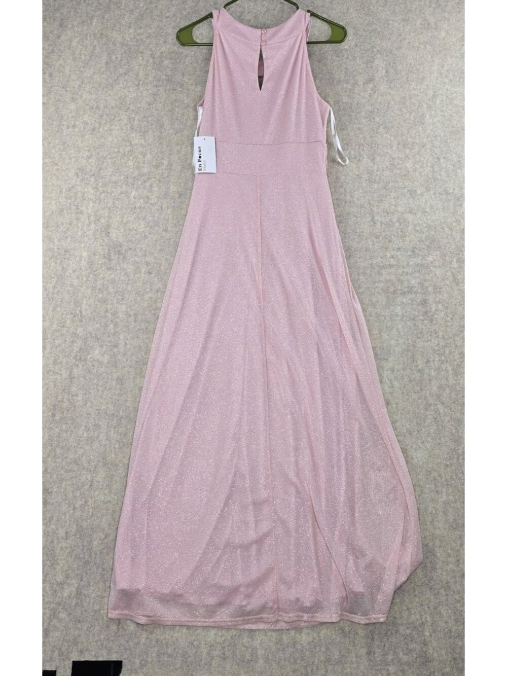 En Focus Studio Women Evening Gown Rose Pink Sleeveless Glitter Detail Polyester - Picture 2 of 9